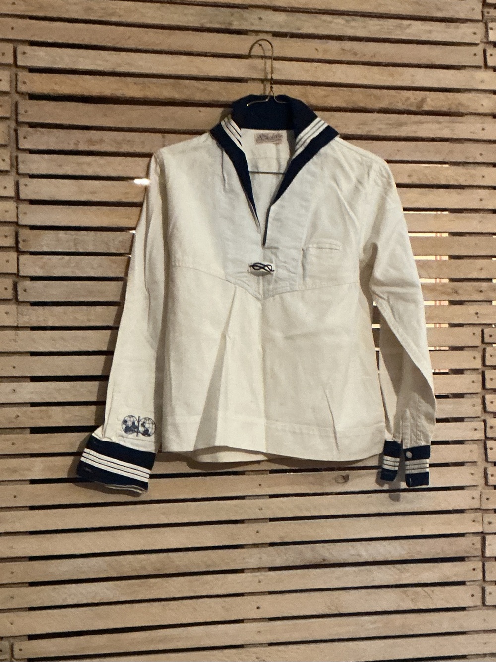Vintage 40s The Scholar Sailor Style Top, XS